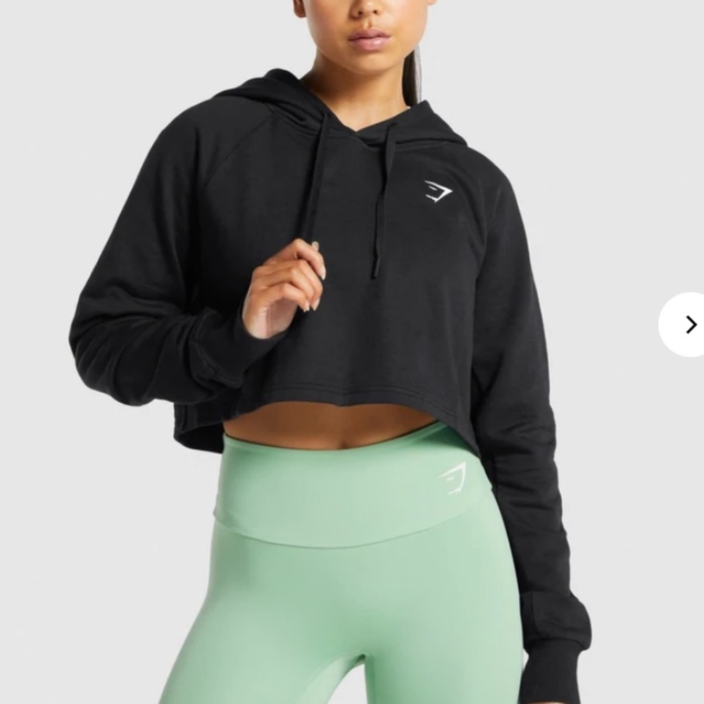 Gymshark black cropped hoodie